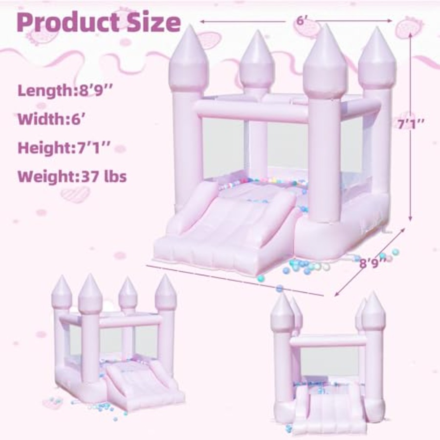 PVC bounce house for kids 3-6  - Kids Outdoor House With Slide recension och pris